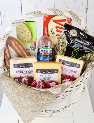 Show details for Charcuterie and Cheese Basket Picture of Charcuterie and Cheese Basket
