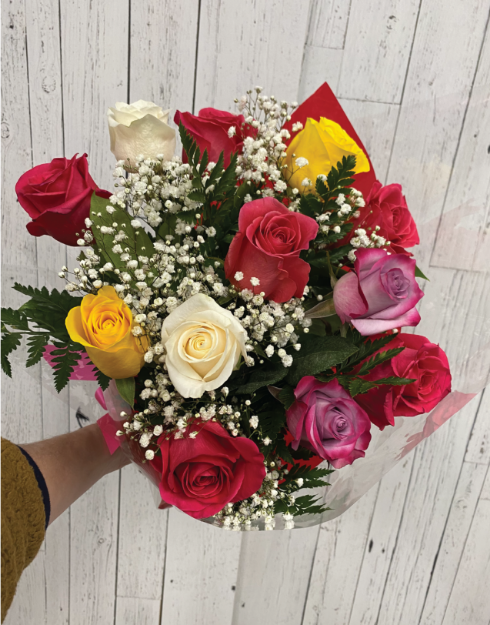 Picture of Dozen Mixed Rose Bouquet