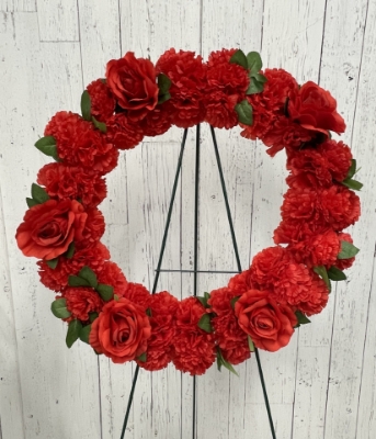Show details for Ruby Remembrance Silk Wreath Picture of Ruby Remembrance Silk Wreath