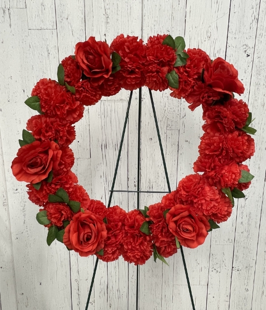 Picture of Ruby Remembrance Silk Wreath